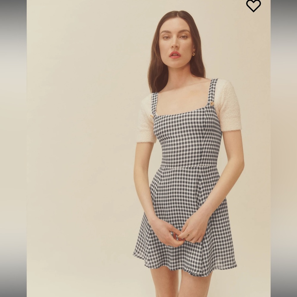 Reformation Tai Dress April Check - Size 6